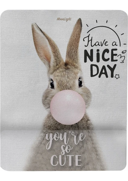 Rabbit Nice Day Bilek Destekli Tasarım Mouse Pad