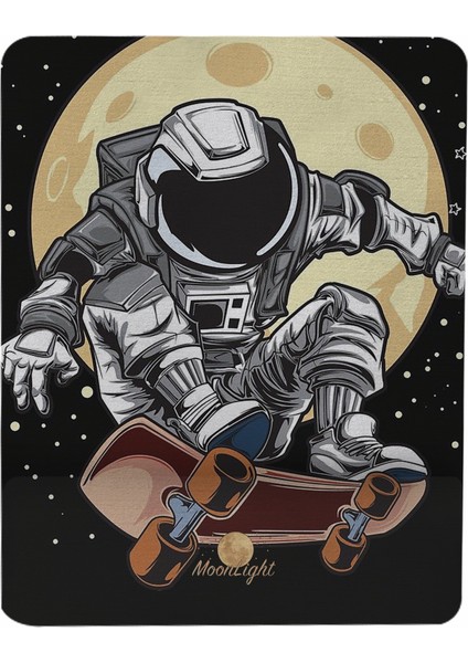 Skateboard Astronot Bilek Destekli Tasarım Mouse Pad