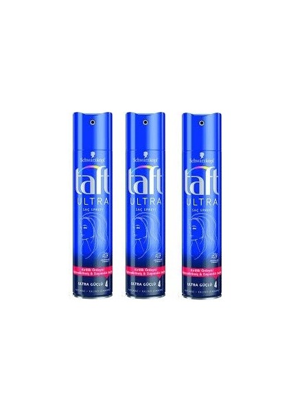 Ultra Güçlü 4 Kirlilik Önleyici Saç Spreyi 250 ml 3 Adet