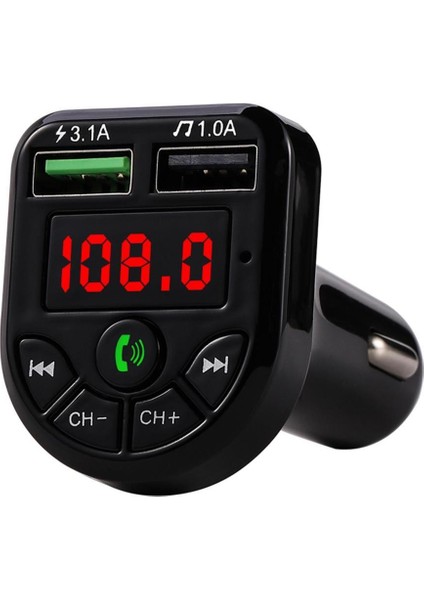 Car X8 Araç Fm Transmitter BT/USB/MP3/SD Kart Çakmaklık Girişli Kablosuz Oto Müzik Çalar Kiti