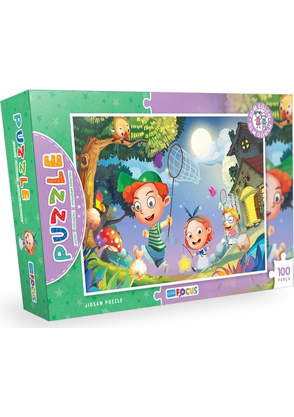 100 Parça Puzzle - Kelebek Avcıları