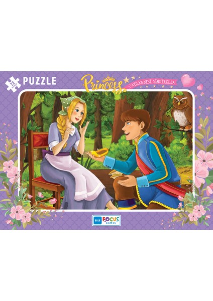 Frame Puzzle - 4'lü Set - Princess Külkedisi Sindirella + Rapunzel + Pamuk Prenses + Kırmızı Başlıklı Kız