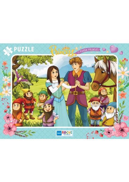 Frame Puzzle - 4'lü Set - Princess Külkedisi Sindirella + Rapunzel + Pamuk Prenses + Kırmızı Başlıklı Kız