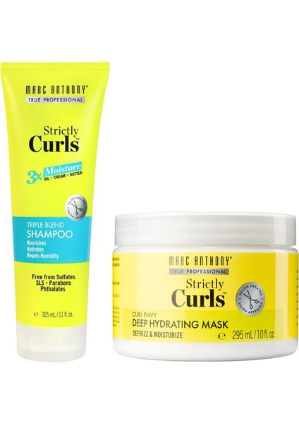 Coconut Biotin Yıpranmış Saç Kremi 250 ml + Strictly Curls Dalgalı Saç Nem Maskesi 295 ml