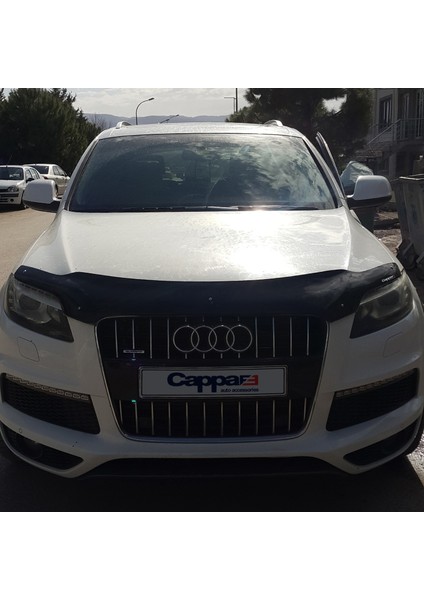 Audi Q7 Ön Kaput Koruyucu Rüzgarlık Deflektör Akrilik ABS 4mm Parlak Siyah 2005-2015 indirimleri