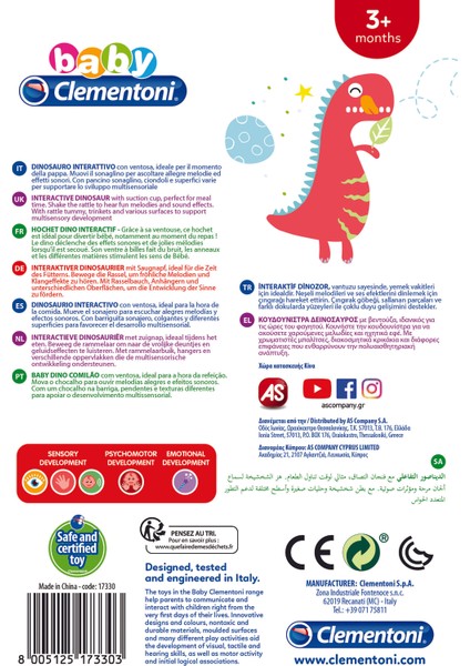 Baby Clementoni - İnteraktif Dinozor Çıngırak