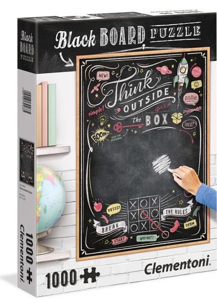 - 1000 Parça Blackboard Yetişkin Puzzle - Think Outside the Box