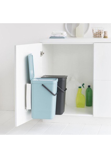 Çöp Kutusu 2 x 16 lt Dolap İçi Sort Go Mint - Gri fırsatları