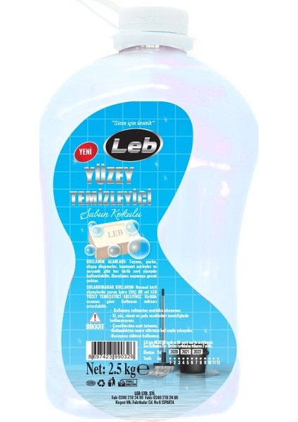 Yüzey Temizleyici Beyaz Sabun Kokulu 2.5 kg
