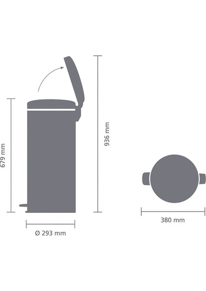 Çöp Kutusu 30 lt Newicon Beyaz Pedallı fırsatları