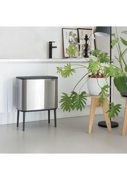 Çöp Kutusu Bo Touch Bin Dokunmatik Kapak 11+ 23 lt Matt Steel fiyatları