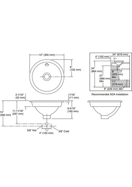 Lavabo 305 cm Iron Plains Mürdüm