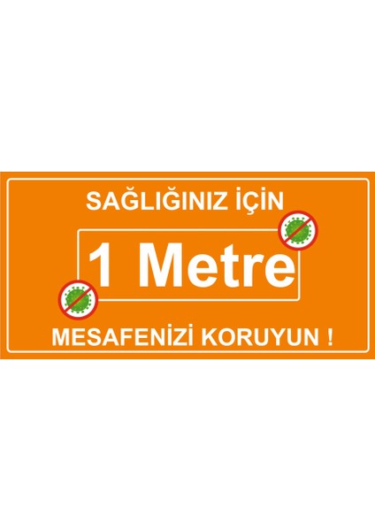 Sosyal Mesafe Uyarı Zemin Etiketi 50 x 100 cm fiyatları