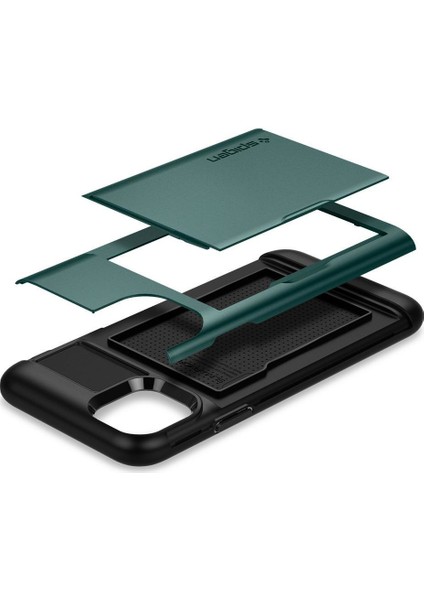 Apple iPhone 11 Pro Max Kılıf Slim Armor CS Midnight Green - ACS00413