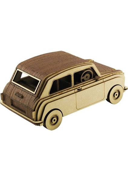 Ahşap Mini Cooper Araba Maketi 98 Parça