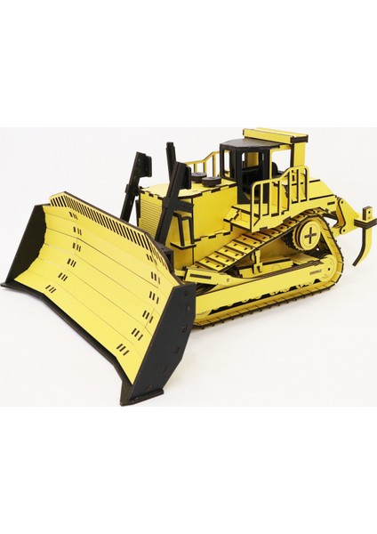 Ahşap CATD11-R Dozer Iş Makinesi Maketi 428 Parça