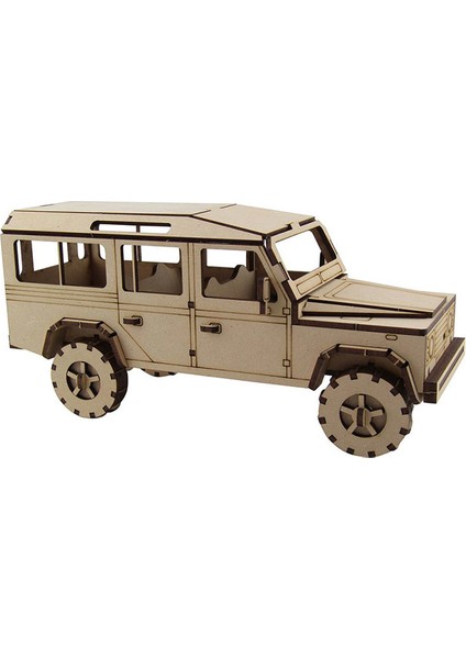 Ahşap LR Jeep Maketi 64 Parça