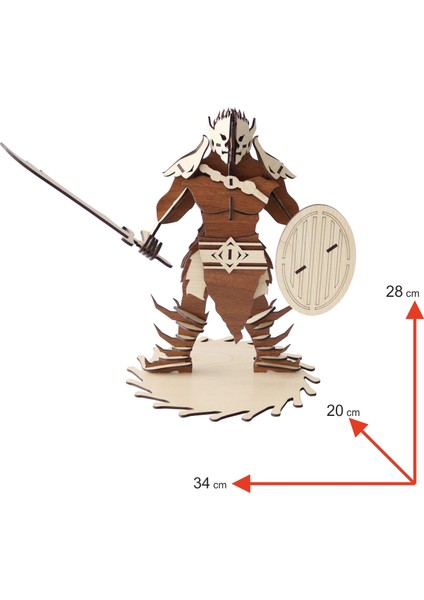 Ahşap Goblin Orc Maketi 55 Parça