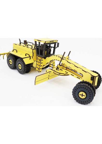 Ahşap CAT24-R Grayder Iş Makinesi Maketi 326 Parça