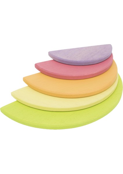Waldorf 6'lı Pastel Gökkuşağı Yarım Daire Tabla modelleri