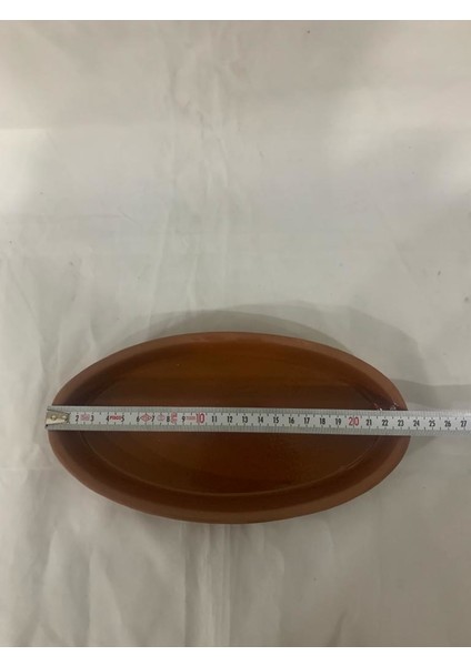 2'li Içi Sırlı Oval Forumda Toprak Güveç 22 cm