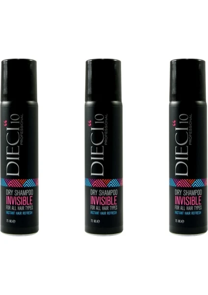 Dıecı 3'lü Dry Shampoo 75 ml Invısıble