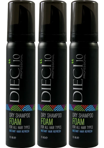 Dıecı 3'lü Dry Shampoo 75 ml Foam