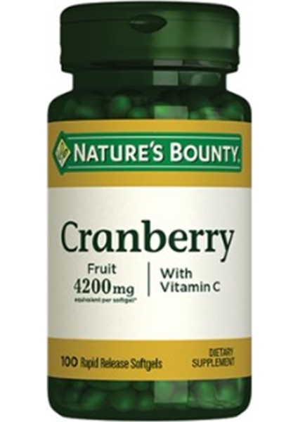 Cranberry Fruit 4200 Mg Vitamin C 100 Softgels