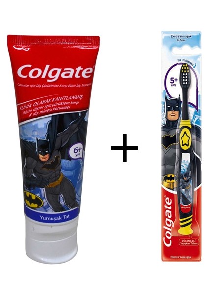 Batman Diş Macunu 75 ml + Colgate Batman Diş Fırçası