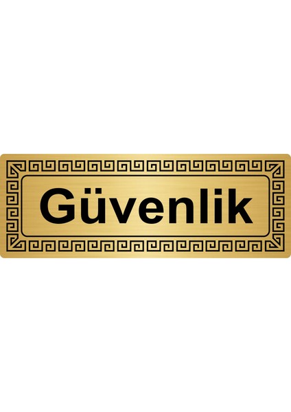 Güvenlik Metal Yönlendirme Levhası Altın 7 x 20 cm