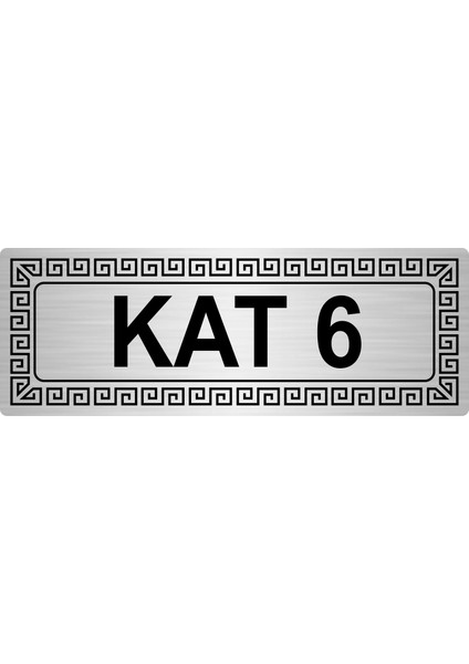 Kat 6 Metal Yönlendirme Levhası Gümüş 7 x 20 cm