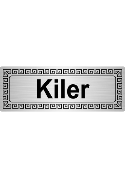 Kiler Metal Yönlendirme Levhası Gümüş 7 x 20 cm