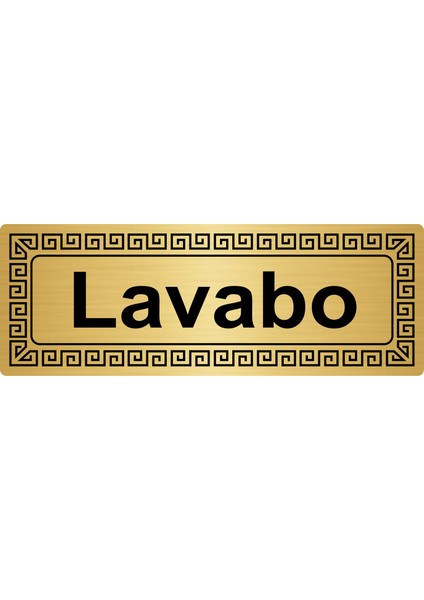 Lavabo Metal Yönlendirme Levhası Altın 7 x 20 cm