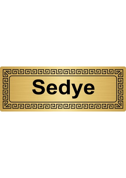 Sedye Metal Yönlendirme Levhası Altın 7 x 20 cm