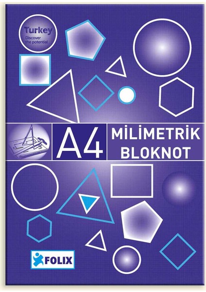 MİLİMETRİK Bloknot A4 MAVİ 30 Yaprak