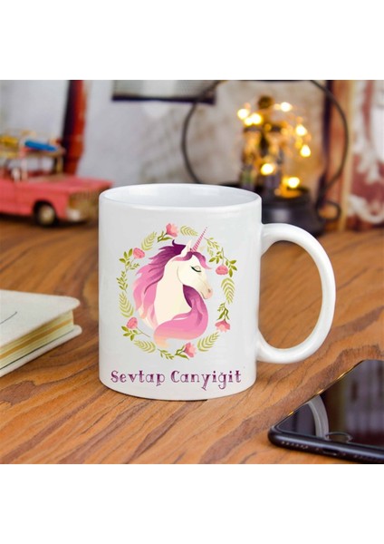 İsme Özel Kupa Bardak - Unicorn