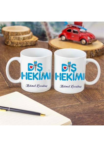 İsme Özel Diş Hekimi Temalı Kupa Bardak modelleri