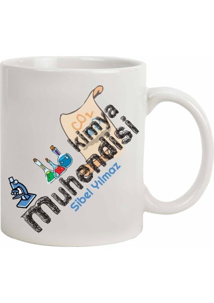 İsme Özel Kimya Mühendisi Temalı Kupa Bardak