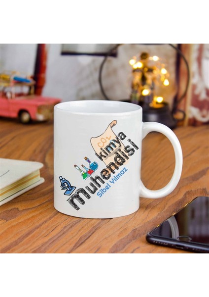 İsme Özel Kimya Mühendisi Temalı Kupa Bardak modelleri