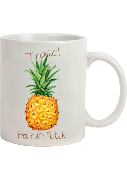 İsme Özel Ananas Temalı Kupa Bardak