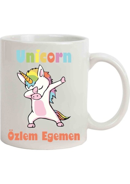 İsme Özel Unicorn Temalı Kupa Bardak