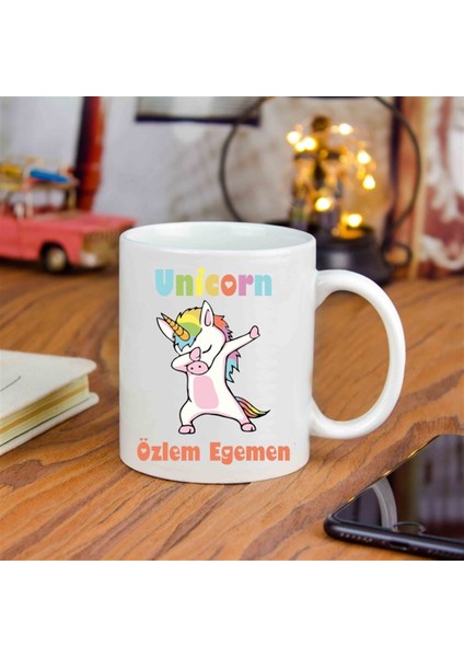 İsme Özel Unicorn Temalı Kupa Bardak