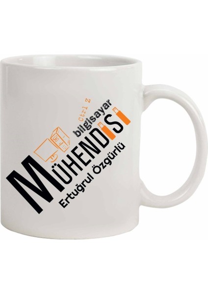 İsme Özel Bilgisayar Mühendisi Temalı Kupa Bardak