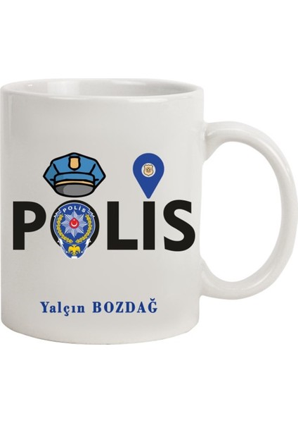 İsme Özel Polis Temalı Kupa Bardak M2