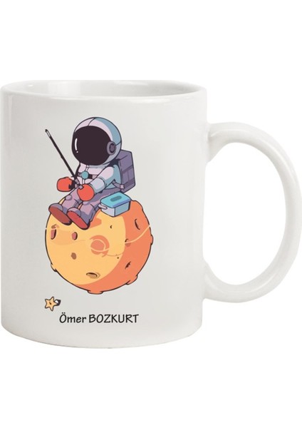 İsme Özel Tasarımlı Kupa Bardak - Astronot