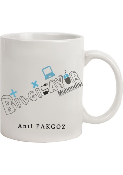 İsme Özel Bilgisayar Mühendisi Temalı Kupa Bardak M3