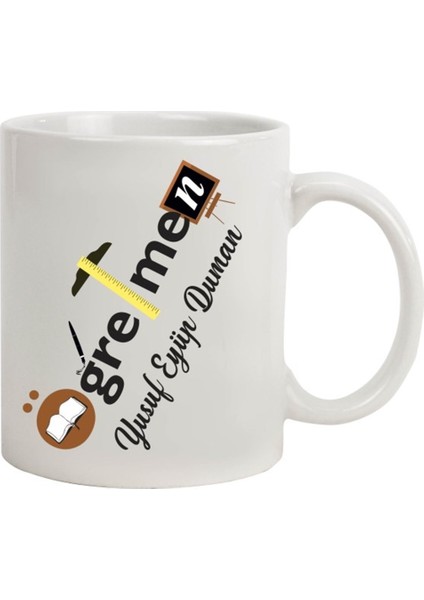 İsme Özel Öğretmen Temalı Kupa Bardak