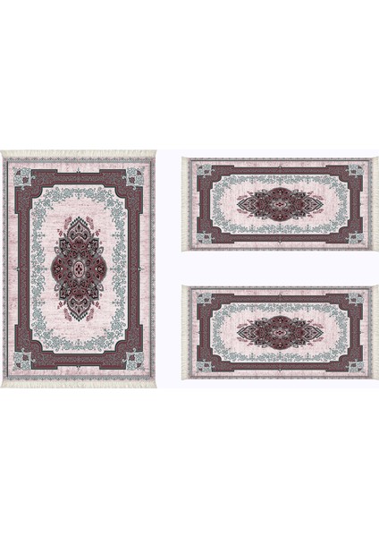 Alanur Almira Yatak Odası Halısı 3'lü Set 80 x 150 cm + 2 Adet 60 x 100 cm AL310C096PU