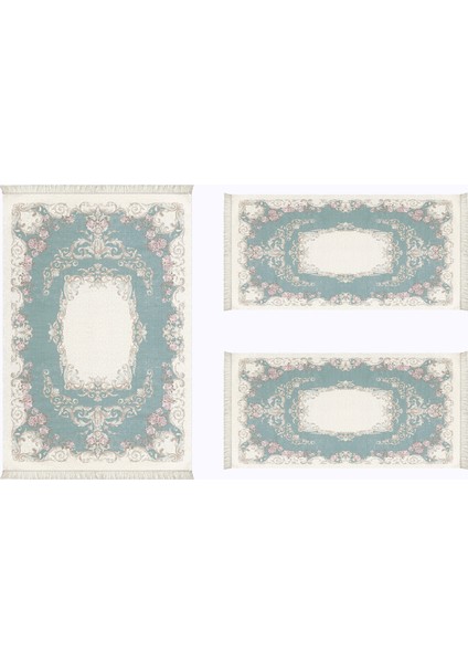 Alanur Almira Yatak Odası Halısı 3'lü Set 80 x 150 cm + 2 Adet 60 x 100 cm AL310C077