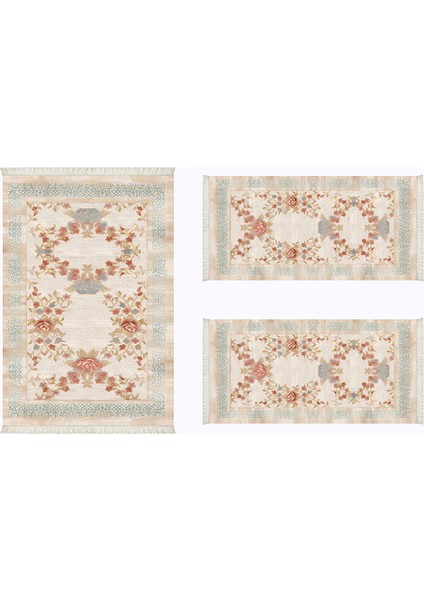 Alanur Almira Yatak Odası Halısı 3'lü Set 80 x 150 cm + 2 Adet 60 x 100 cm AL310C046